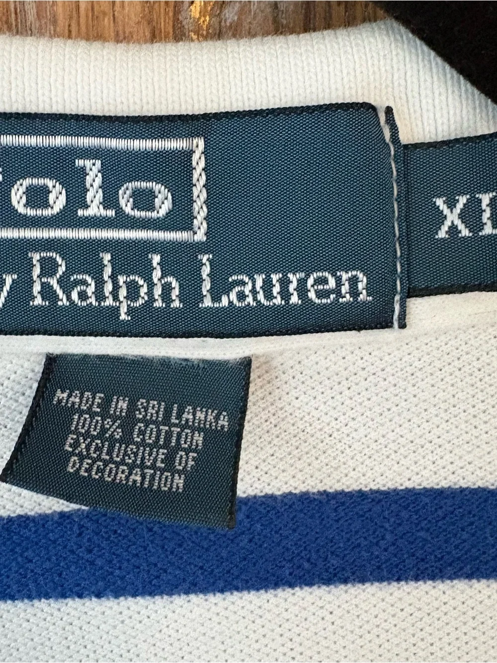 Vintage Polo Ralph Lauren Striped Polo Shirt XL White Blue Red Pony 90s Y2K